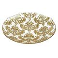 American Granby Damask 16 in. Gold Clear Shallow Bowl 7733-1